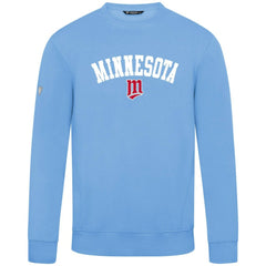 Minnesota Twins Levelwear Zane Felt Arch Pullover Sweatshirt - Light Blue Pullover