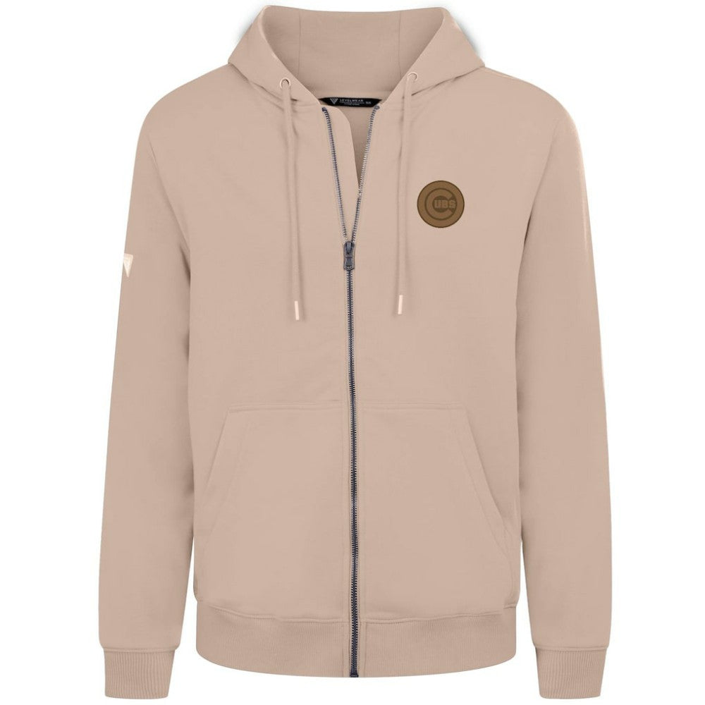 Chicago Cubs Levelwear Podium Full-Zip Hoodie - Khaki Hoodies
