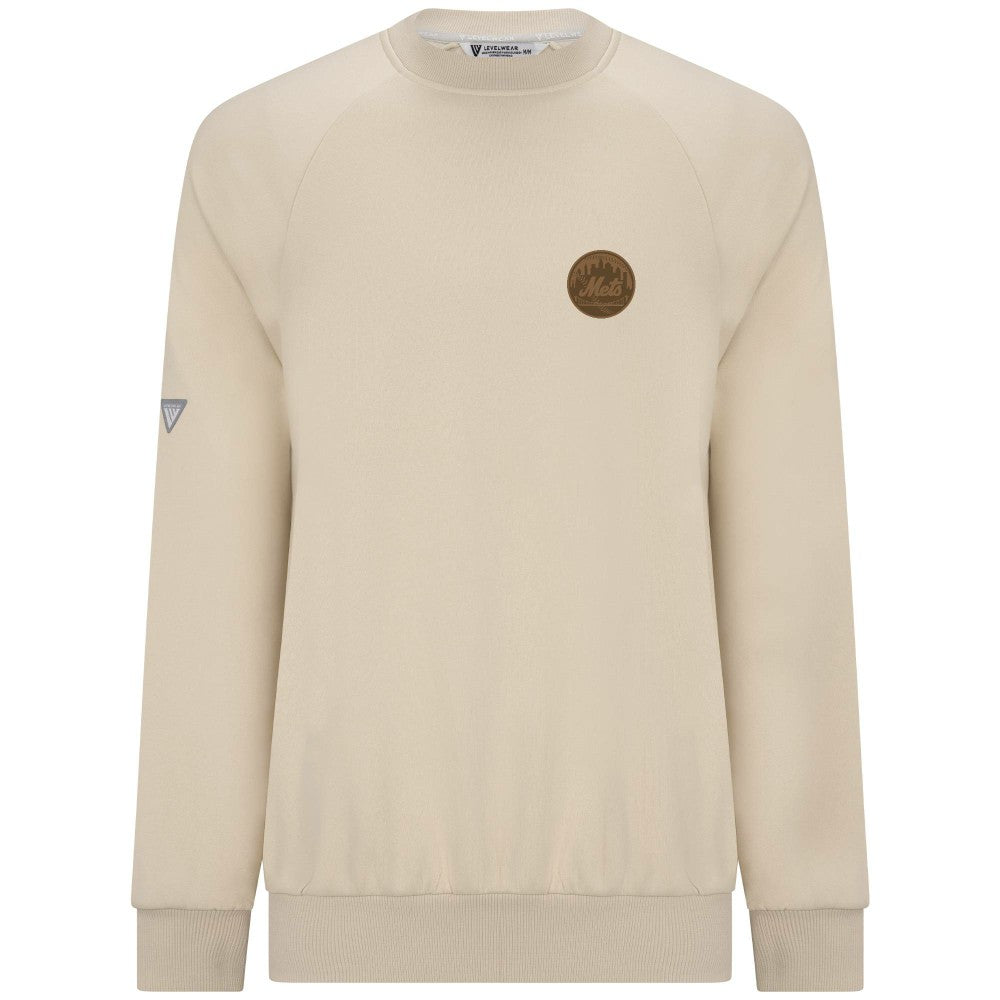 New York Mets Levelwear Connect Logo Sweatshirt - Khaki Sweatshirts