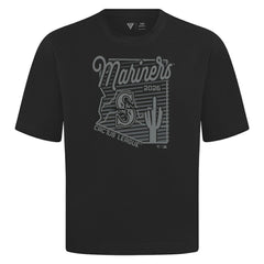 Seattle Mariners Levelwear Sunrise Luxe Signature Knit T-Shirt - Black T-shirts