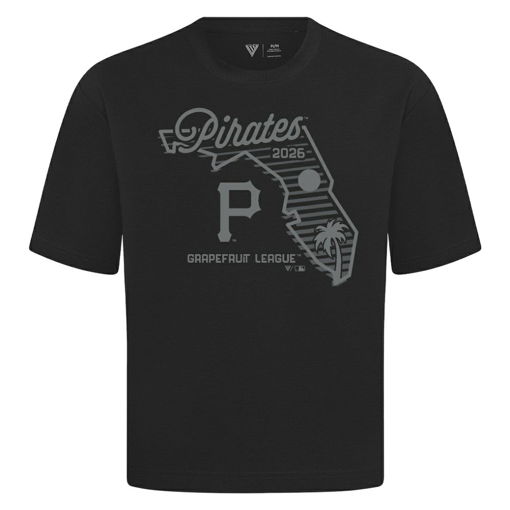Pittsburgh Pirates Levelwear Sunrise Luxe Signature Knit T-Shirt - Black T-shirts