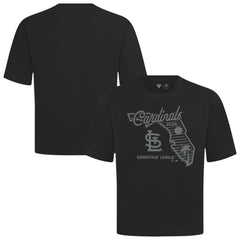St. Louis Cardinals Levelwear Sunrise Luxe Signature Knit T-Shirt - Black T-shirts