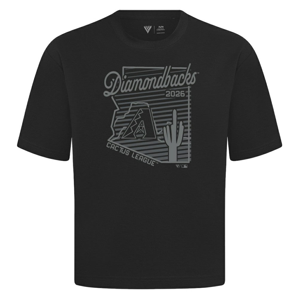 Arizona Diamondbacks Levelwear Sunrise Luxe Signature Knit T-Shirt - Black T-shirts