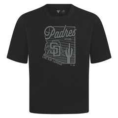 San Diego Padres Levelwear Sunrise Luxe Signature Knit T-Shirt - Black T-shirts