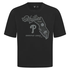 Philadelphia Phillies Levelwear Sunrise Luxe Signature Knit T-Shirt - Black T-shirts