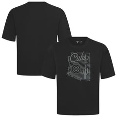 Chicago Cubs Levelwear Sunrise Luxe Signature Knit T-Shirt - Black T-shirts
