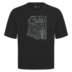 Chicago Cubs Levelwear Sunrise Luxe Signature Knit T-Shirt - Black T-shirts