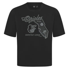 Baltimore Orioles Levelwear Sunrise Luxe Signature Knit T-Shirt - Black T-shirts