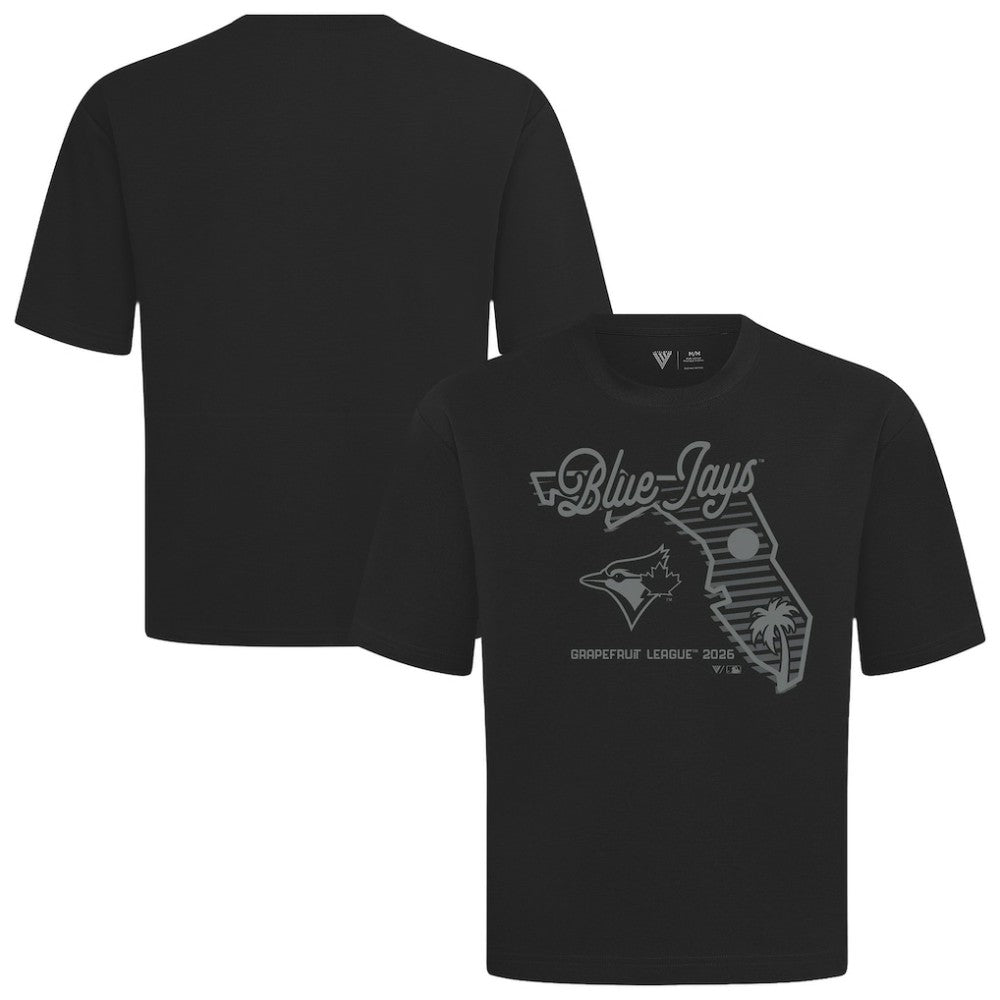 Toronto Blue Jays Levelwear Sunrise Luxe Signature Knit T-Shirt - Black T-shirts