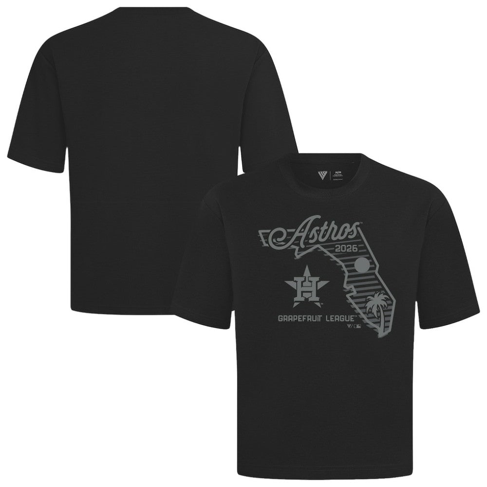 Houston Astros Levelwear Sunrise Luxe Signature Knit T-Shirt - Black T-shirts