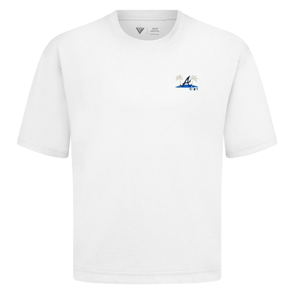 Atlanta Braves Levelwear Panoramic Luxe Signature Knit T-Shirt - White T-shirts