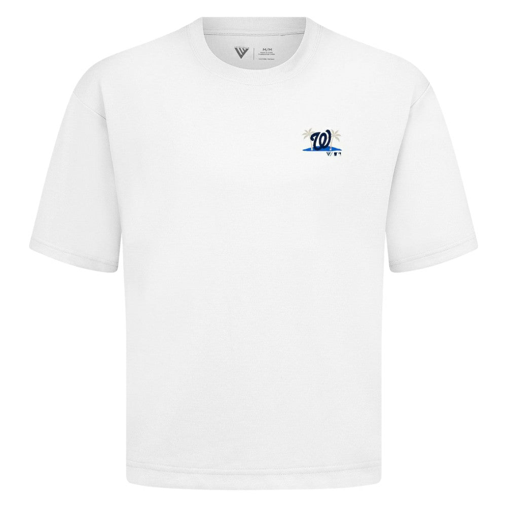 Washington Nationals Levelwear Panoramic Luxe Signature Knit T-Shirt - White T-shirts