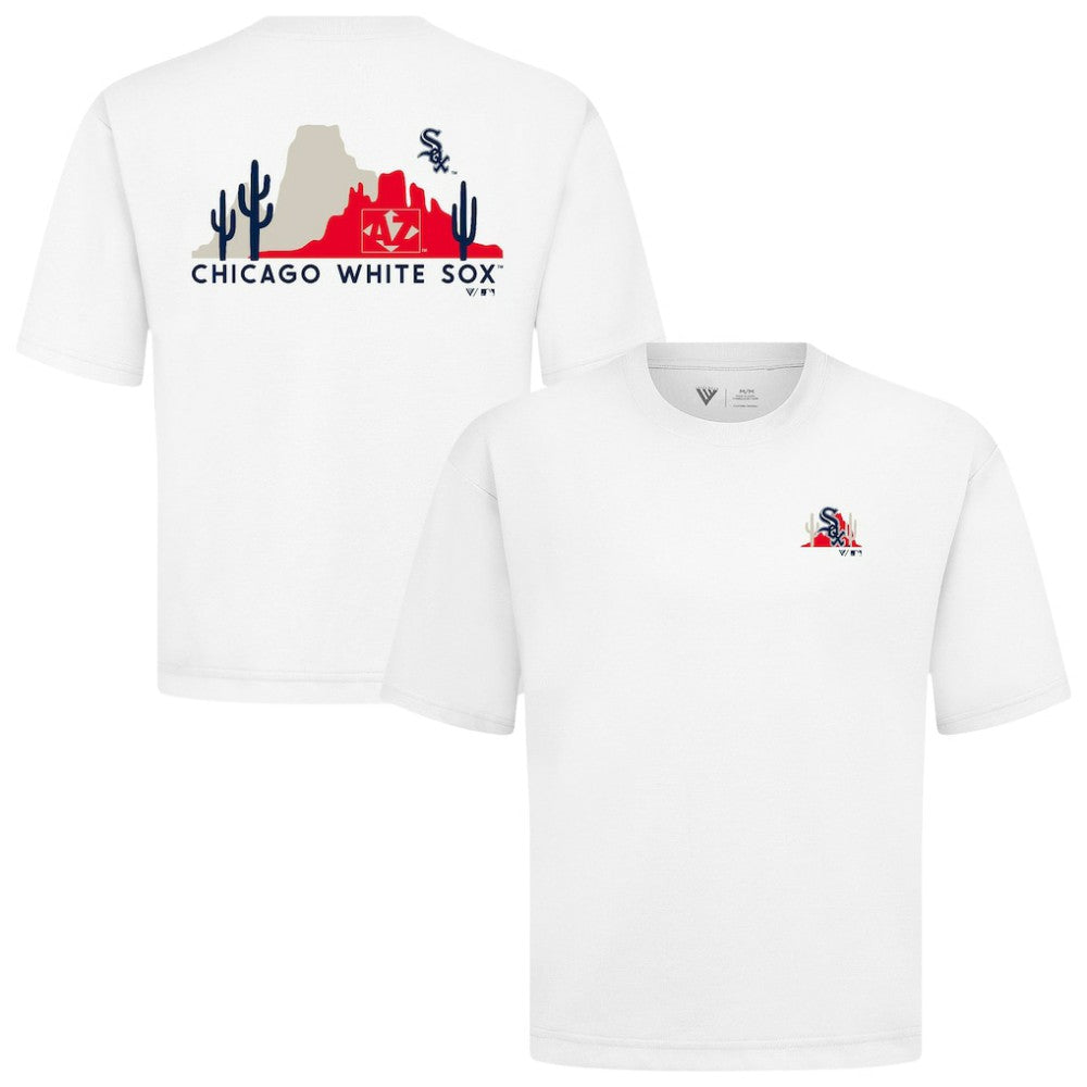 Chicago White Sox Levelwear Panoramic Luxe Signature Knit T-Shirt - White T-shirts