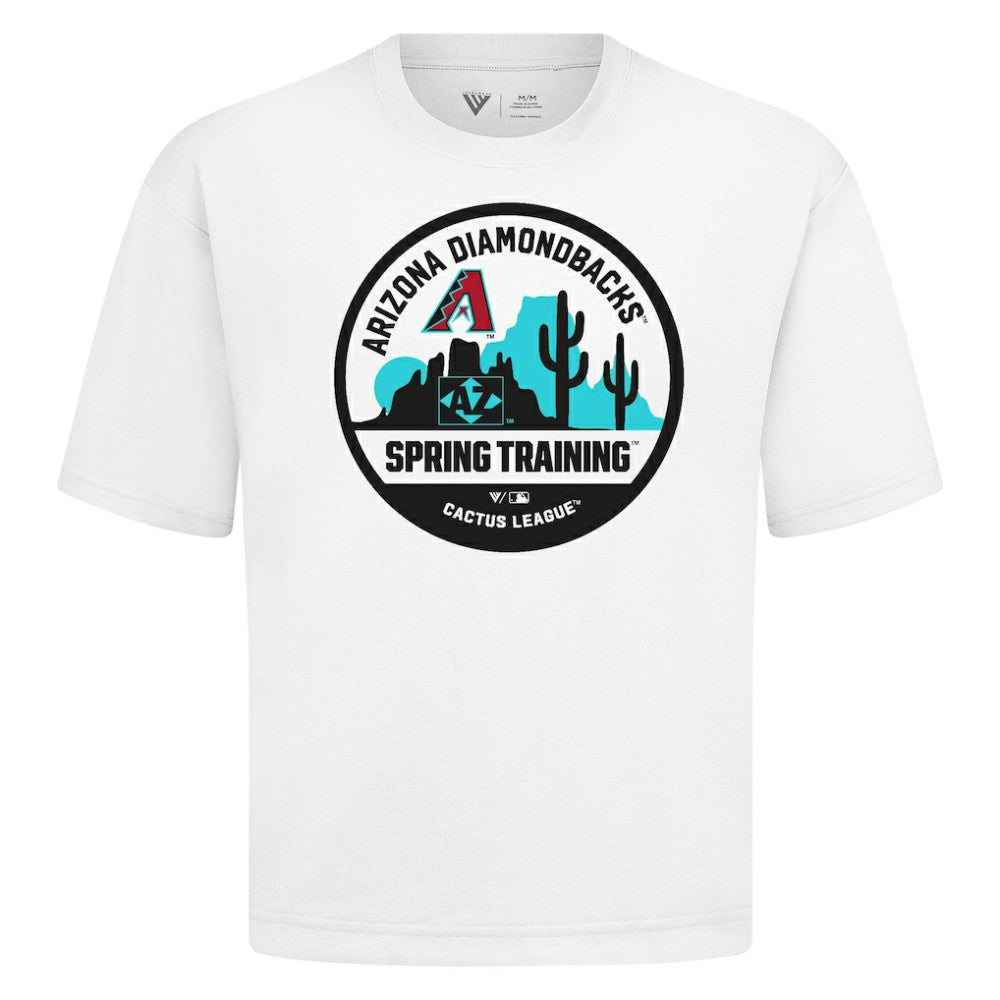 Arizona Diamondbacks Levelwear Spring Training Badge Luxe Signature Knit T-Shirt - White T-shirts