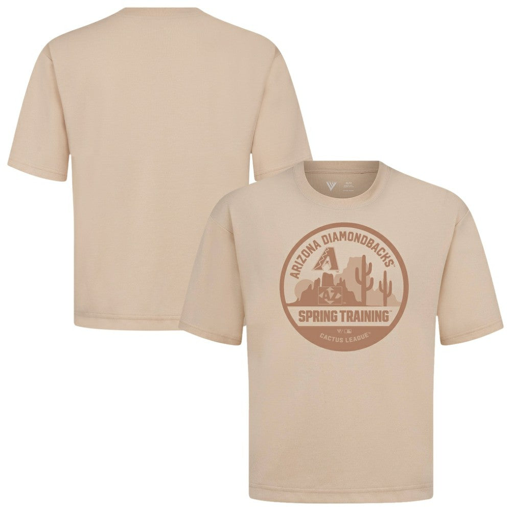 Arizona Diamondbacks Levelwear Spring Training Badge Luxe Signature Knit T-Shirt - Khaki T-shirts