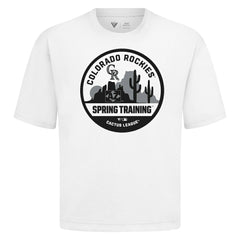 Colorado Rockies Levelwear Spring Training Badge Luxe Signature Knit T-Shirt - White T-shirts