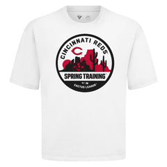 Cincinnati Reds Levelwear Spring Training Badge Luxe Signature Knit T-Shirt - White T-shirts