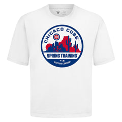 Chicago Cubs Levelwear Spring Training Badge Luxe Signature Knit T-Shirt - White T-shirts
