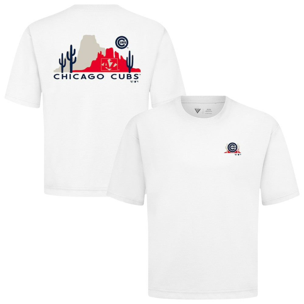 Chicago Cubs Levelwear  Luxe Signature Knit T-Shirt - White T-shirts
