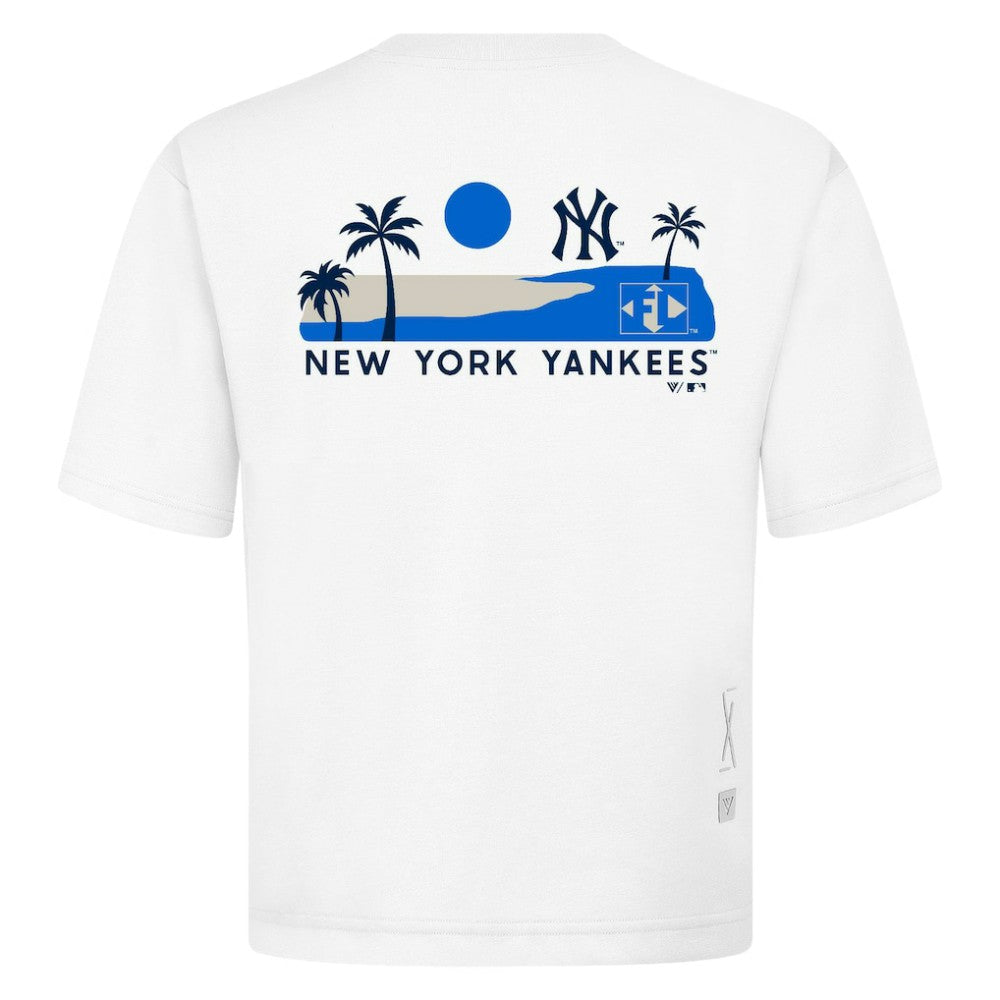 New York Yankees Levelwear  Luxe Signature Knit T-Shirt - White T-shirts