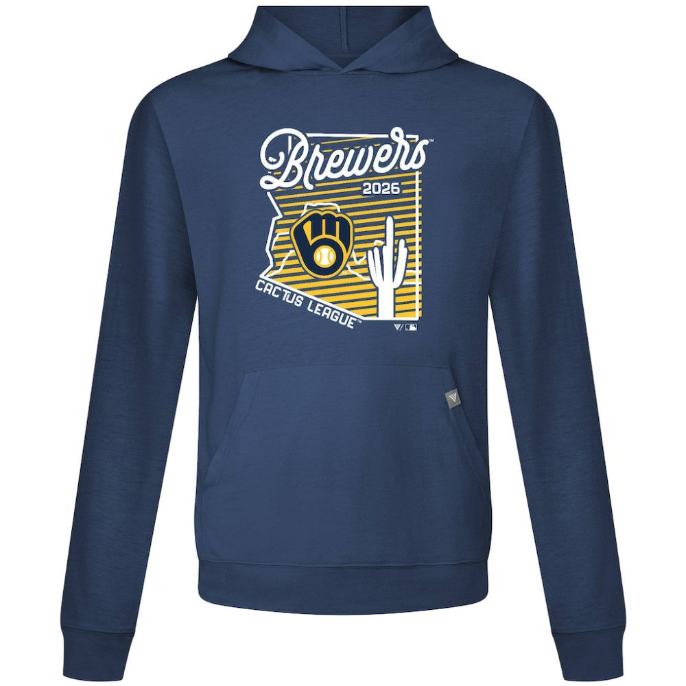 Milwaukee Brewers Levelwear Sunrise Relay Hoodie - Navy Hoodies