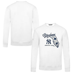 New York Yankees Levelwear Zane Sunrise Sweatshirt - White Sweatshirts