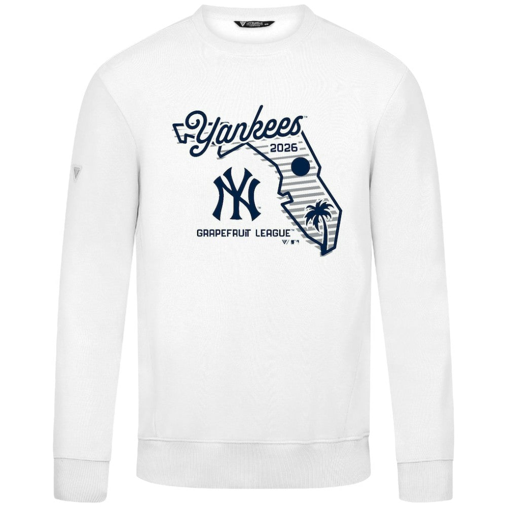 New York Yankees Levelwear Zane Sunrise Sweatshirt - White Sweatshirts