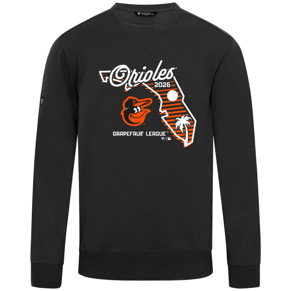 Baltimore Orioles Levelwear Zane Sunrise Sweatshirt - Black Sweatshirts