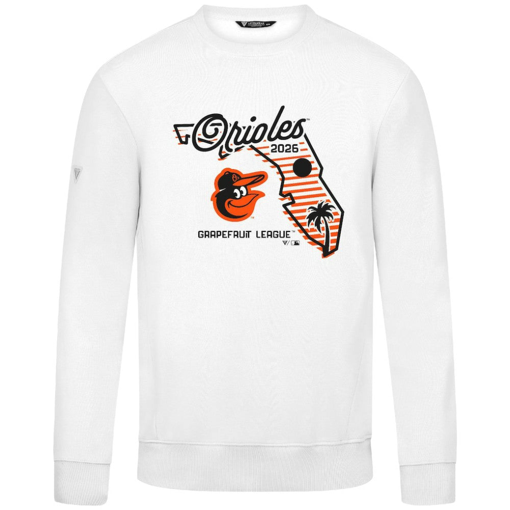 Baltimore Orioles Levelwear Zane Sunrise Sweatshirt - White Sweatshirts