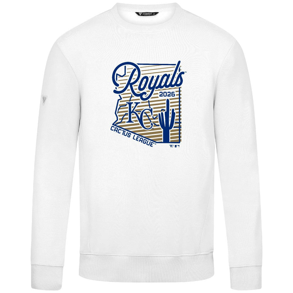 Kansas City Royals Levelwear Zane Sunrise Sweatshirt - White Sweatshirts