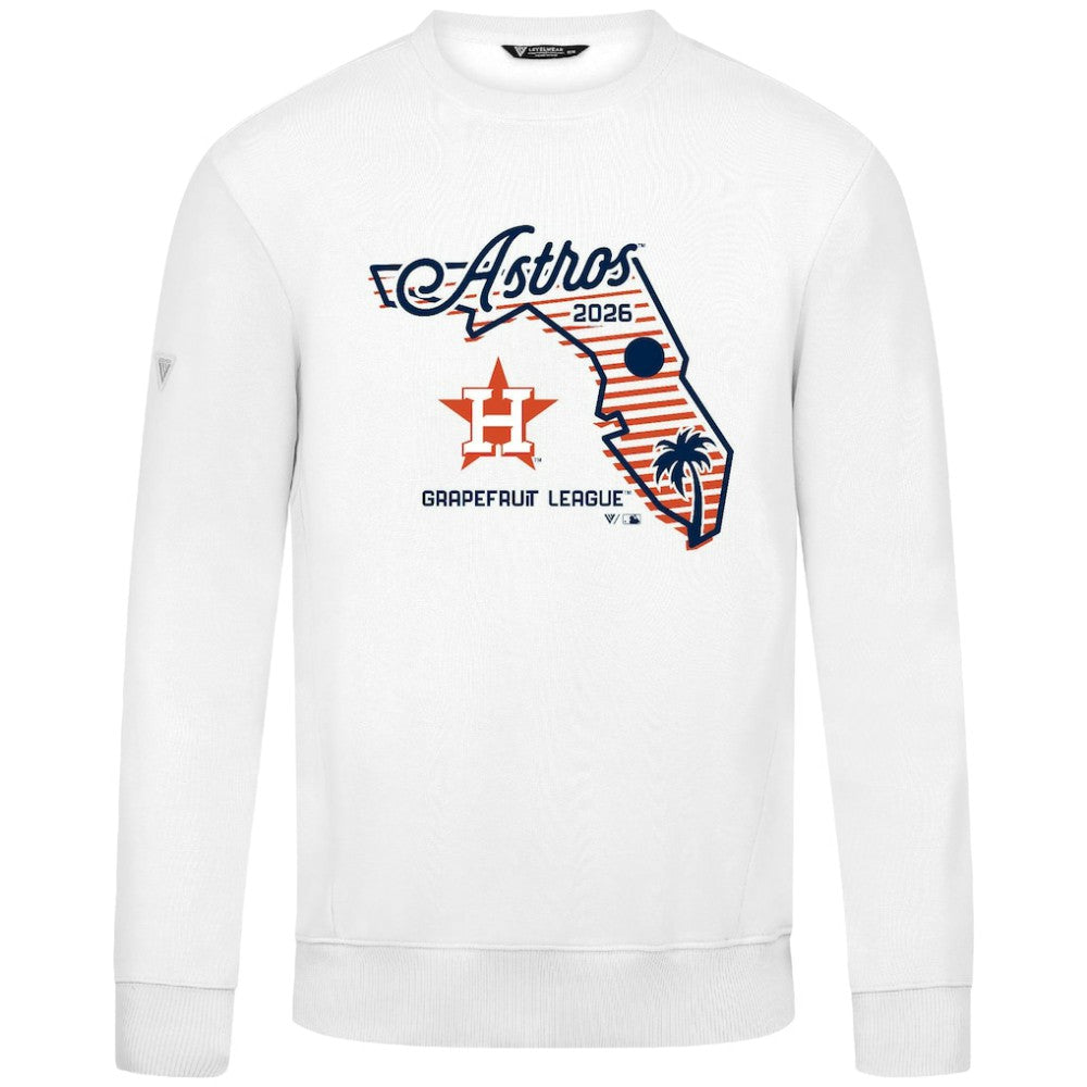 Houston Astros Levelwear Zane Sunrise Sweatshirt - White Sweatshirts
