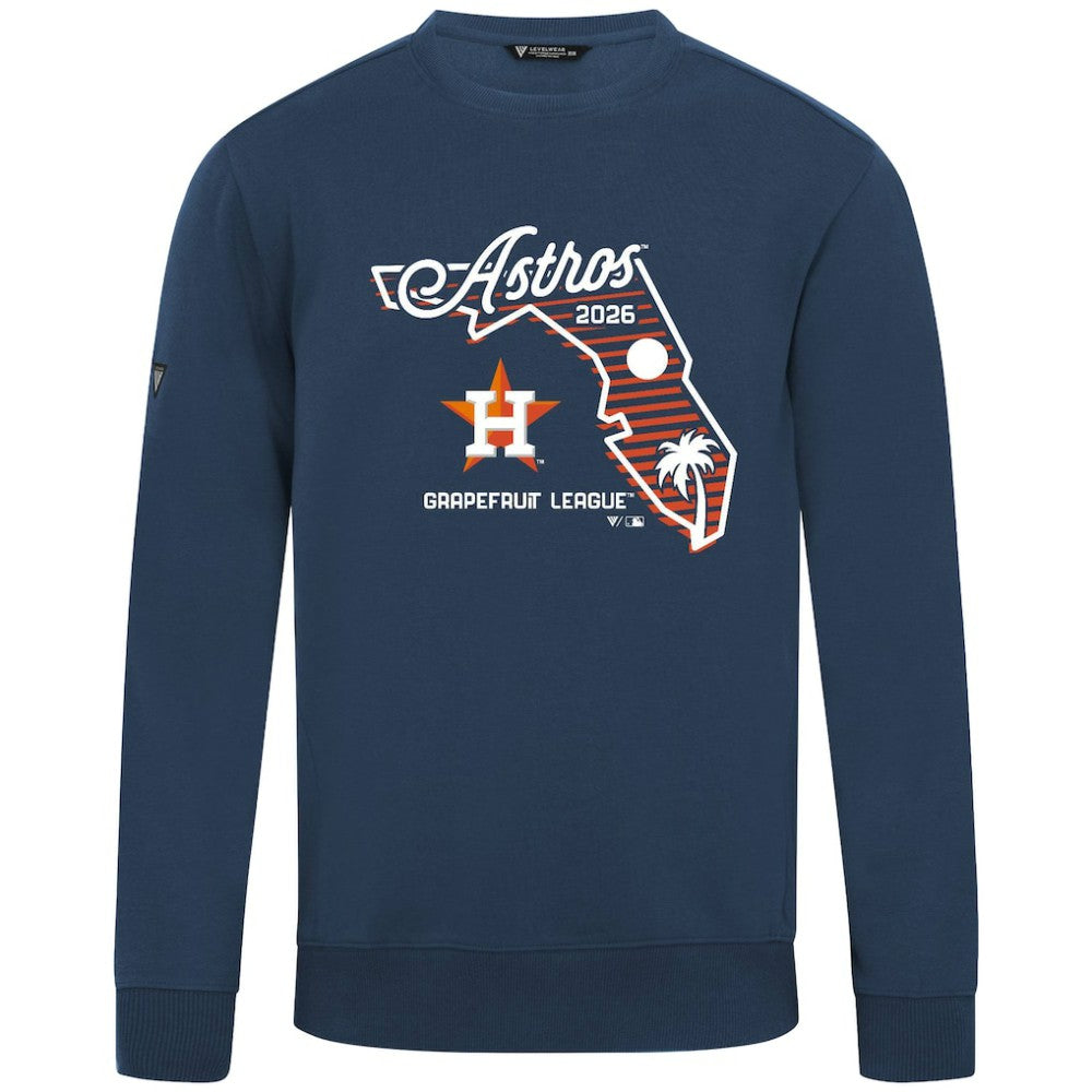 Houston Astros Levelwear Zane Sunrise Sweatshirt - Navy Sweatshirts