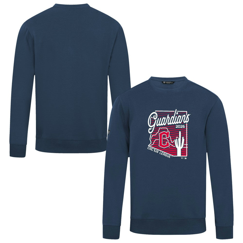 Cleveland Guardians Levelwear Zane Sunrise Sweatshirt - Navy Sweatshirts
