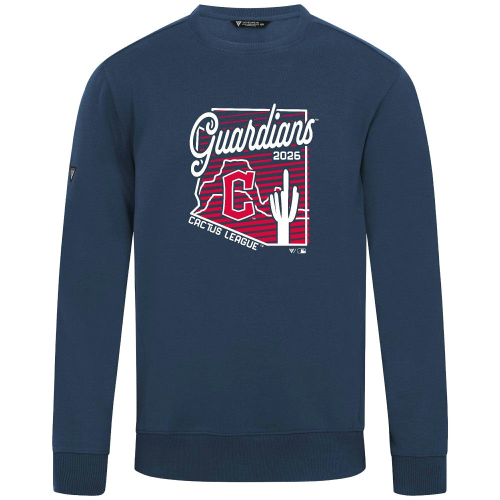 Cleveland Guardians Levelwear Zane Sunrise Sweatshirt - Navy Sweatshirts