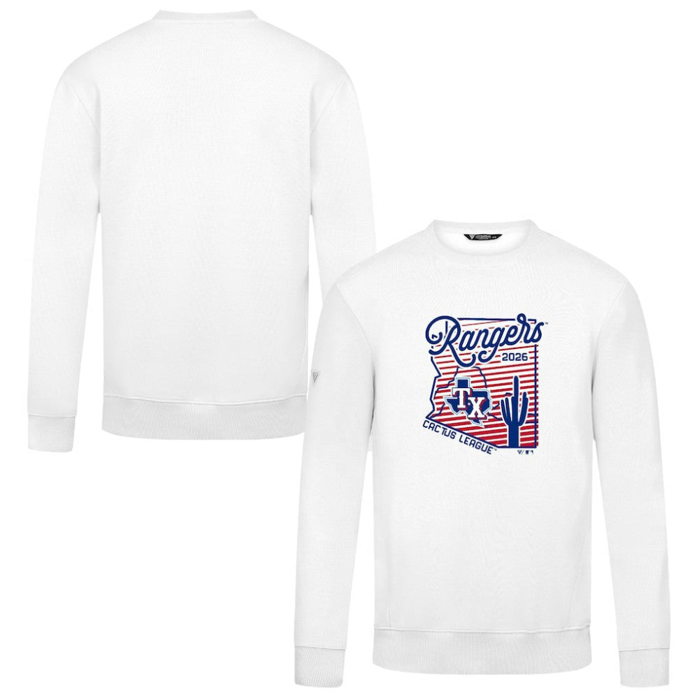 Texas Rangers Levelwear Zane Sunrise Sweatshirt - White Sweatshirts