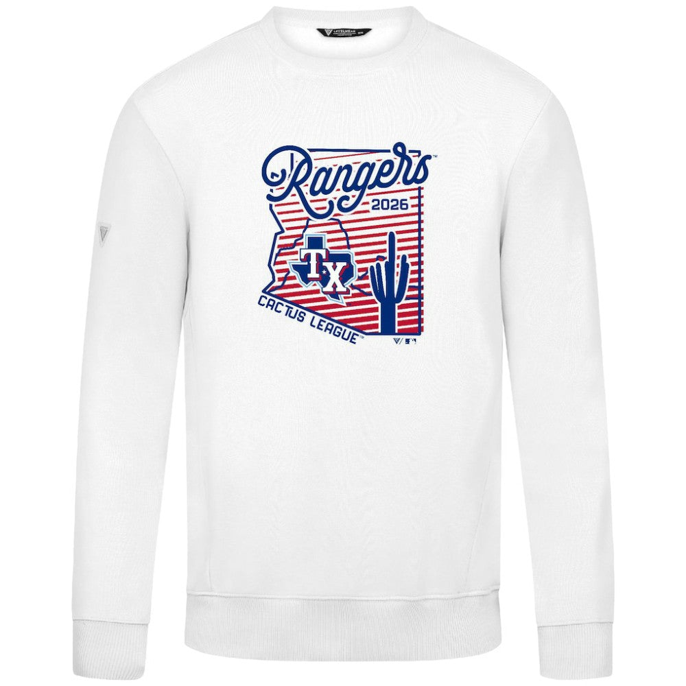 Texas Rangers Levelwear Zane Sunrise Sweatshirt - White Sweatshirts