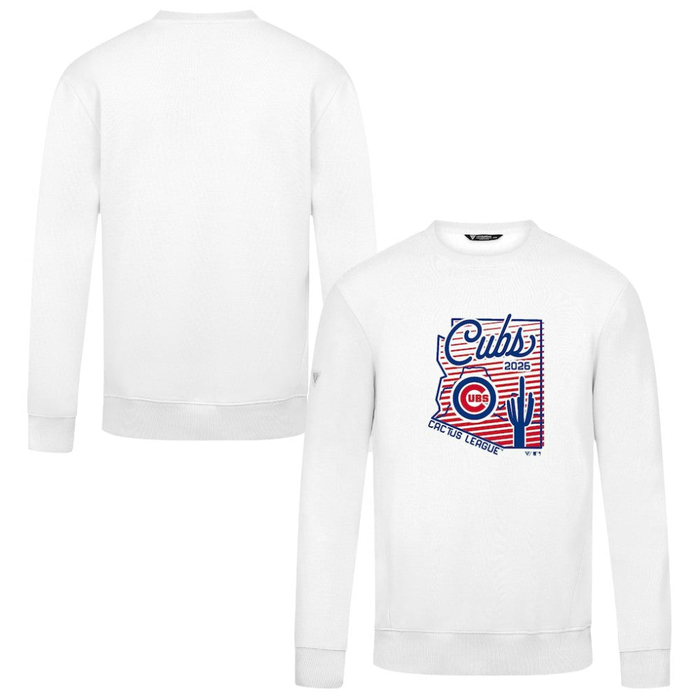 Chicago Cubs Levelwear Zane Sunrise Sweatshirt - White Sweatshirts