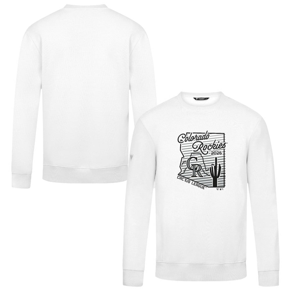 Colorado Rockies Levelwear Zane Sunrise Sweatshirt - White Sweatshirts