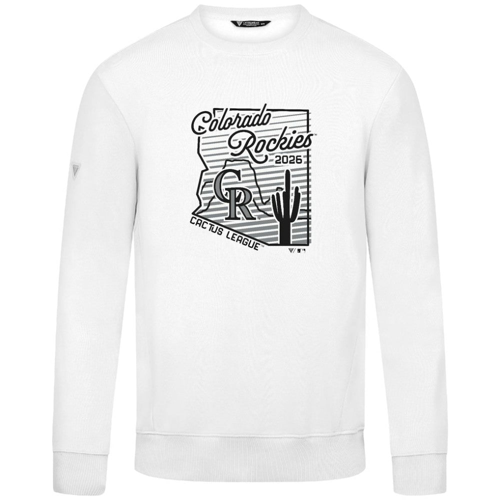 Colorado Rockies Levelwear Zane Sunrise Sweatshirt - White Sweatshirts