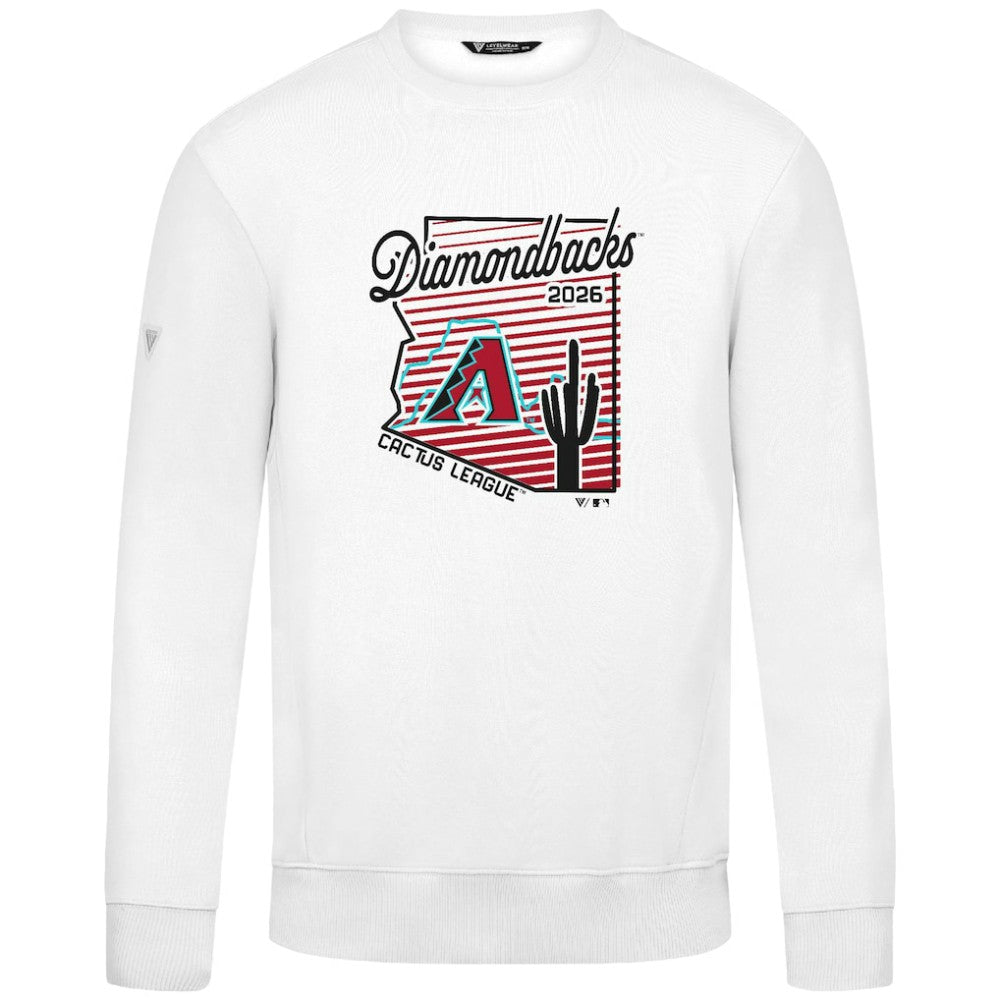Arizona Diamondbacks Levelwear Zane Sunrise Sweatshirt - White Sweatshirts