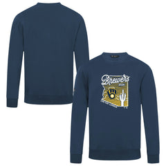 Milwaukee Brewers Levelwear Zane Sunrise Sweatshirt - Navy Sweatshirts