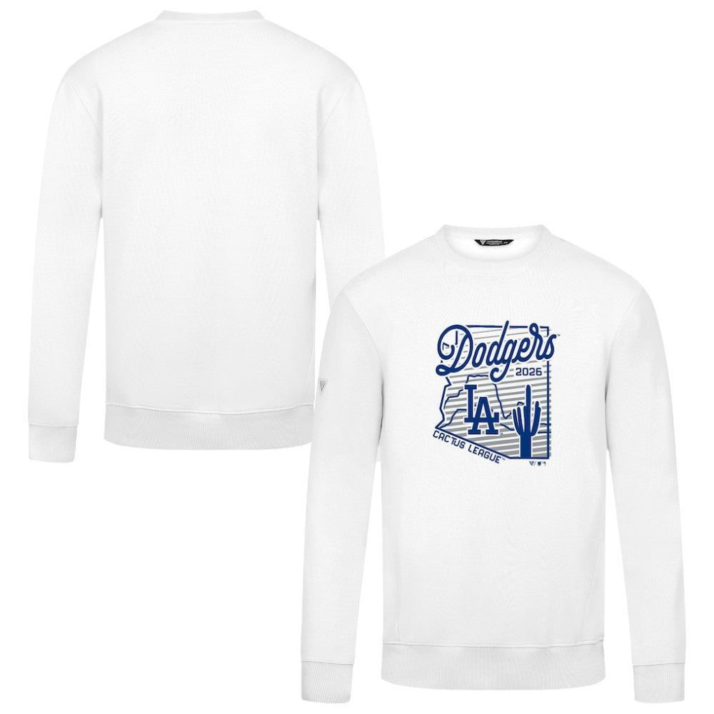 Los Angeles Dodgers Levelwear Zane Sunrise Sweatshirt - White Sweatshirts