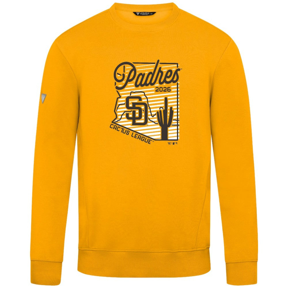 San Diego Padres Levelwear Zane Sunrise Sweatshirt - Gold Sweatshirts