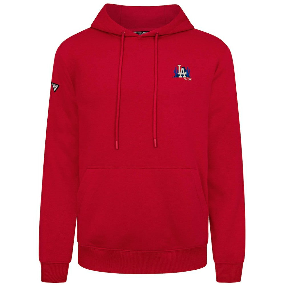 Los Angeles Dodgers Levelwear Panoramic Podium Hoodie - Red Hoodies