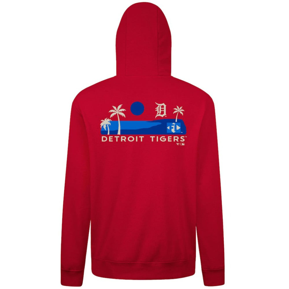 Detroit Tigers Levelwear Panoramic Podium Hoodie - Red Hoodies