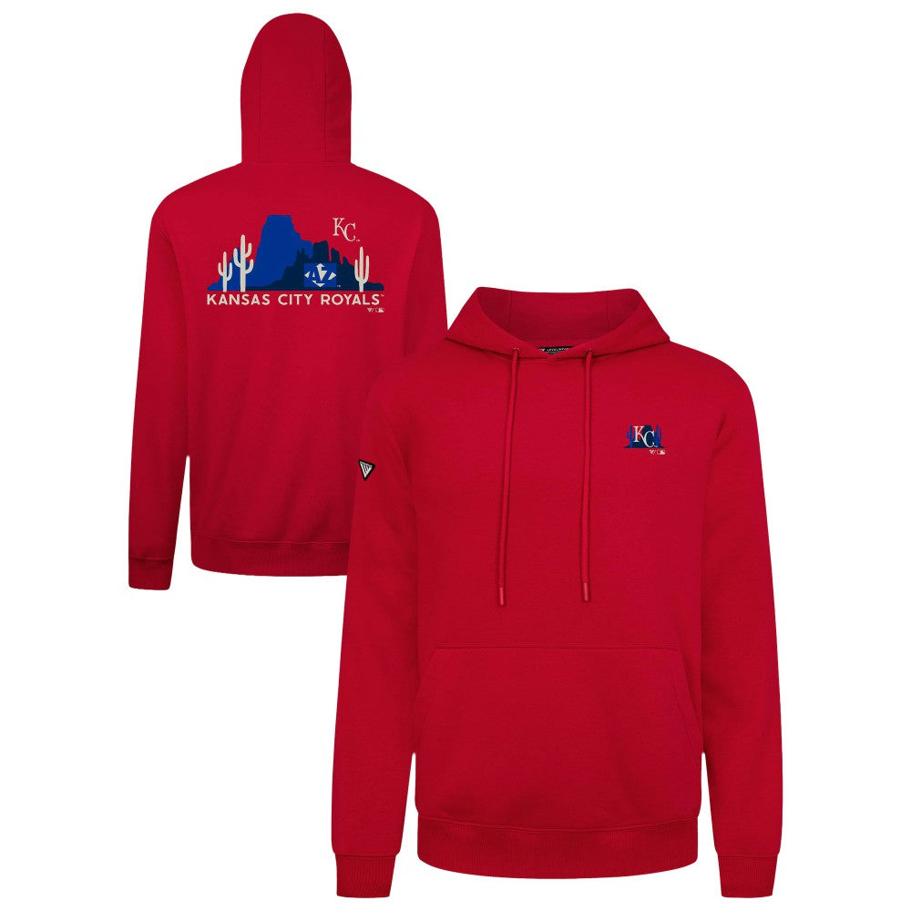 Kansas City Royals Levelwear Panoramic Podium Hoodie - Red Hoodies