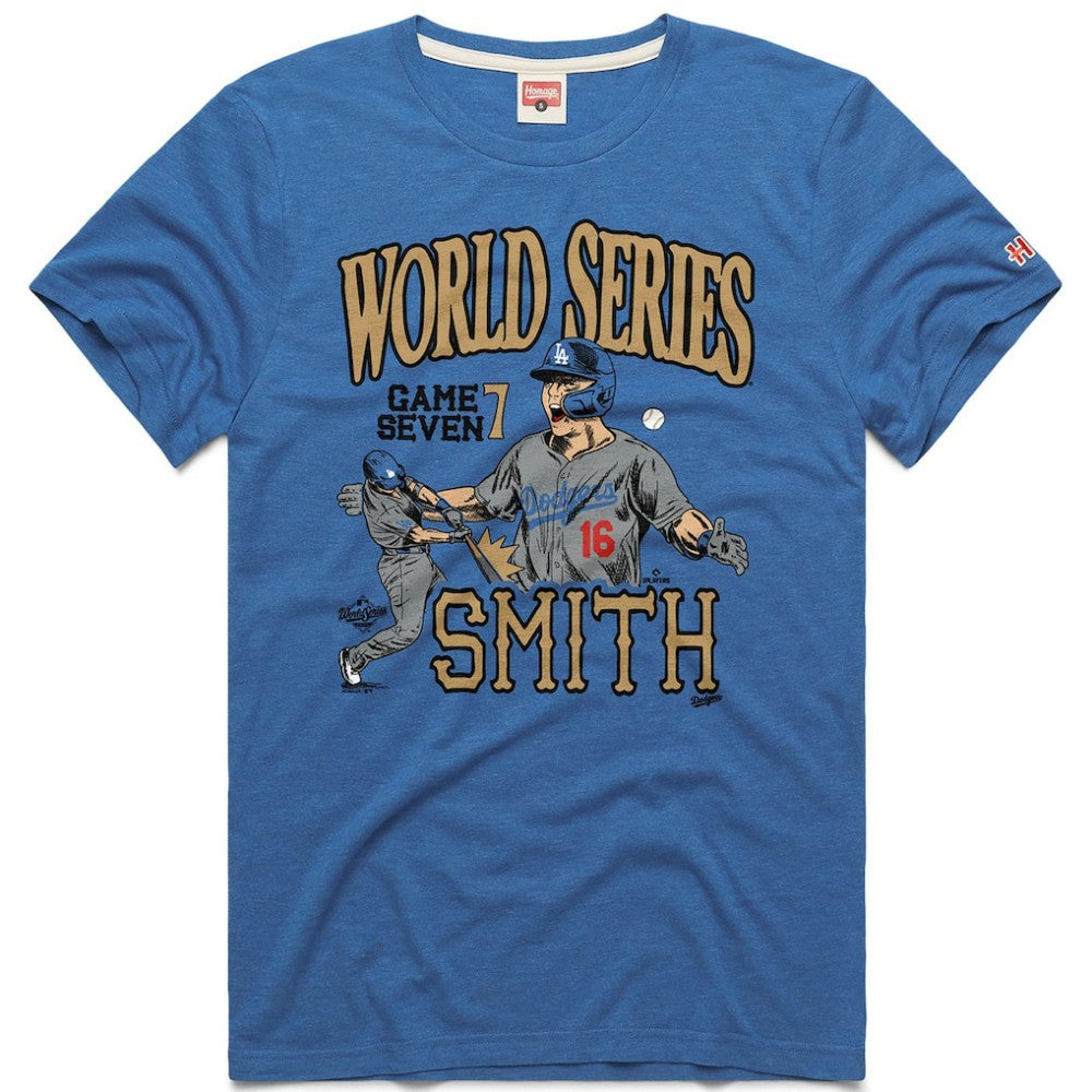 Will Smith Los Angeles Dodgers Homage Unisex 2026 Gold Collection Game Seven Tri-Blend T-Shirt - Royal T-shirts