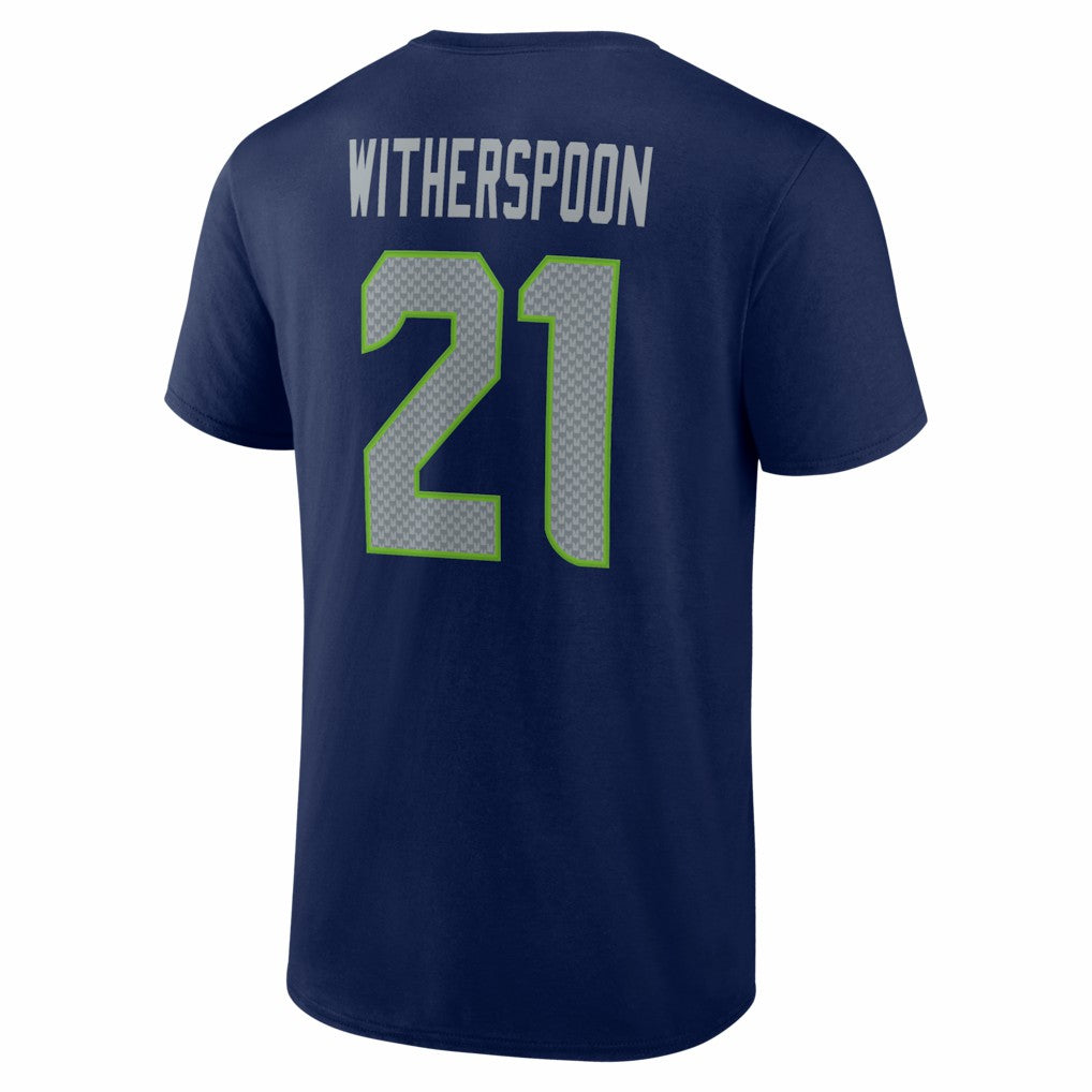 Devon Witherspoon Seattle Seahawks Icon Name & Number T-Shirt - College Navy T-shirts
