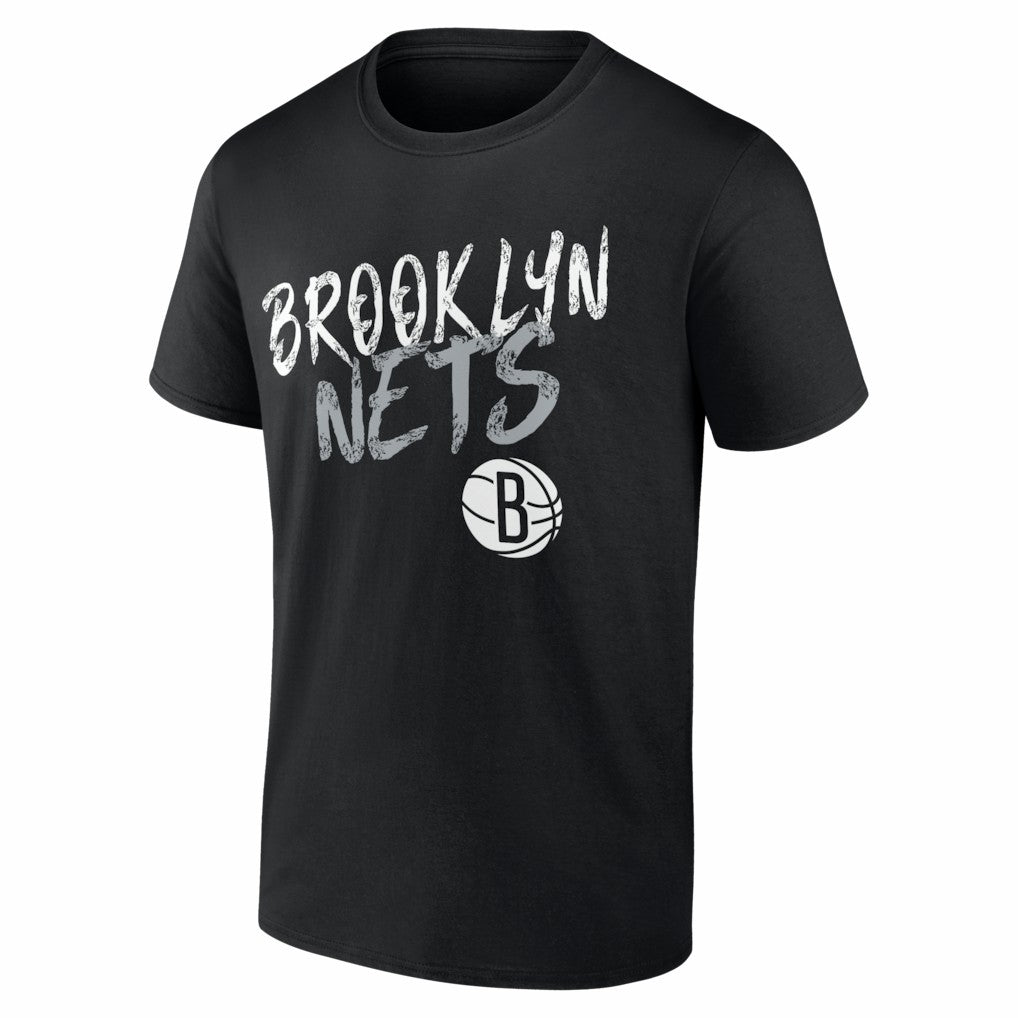 Brooklyn Nets Big & Tall Hustle Personalized Name & Number T-Shirt Black