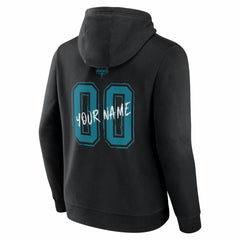 Charlotte Hornets Big & Tall Hustle Personalized Name & Number Hoodie Black